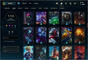 Conta unranked com 114 skins e 72 champs + PAX SIVIR - League of Legends LOL
