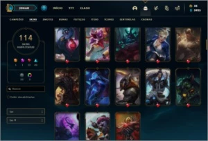 Conta unranked com 114 skins e 72 champs + PAX SIVIR - League of Legends LOL