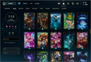 Conta unranked com 114 skins e 72 champs + PAX SIVIR - League of Legends LOL
