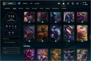 Conta unranked com 114 skins e 72 champs + PAX SIVIR - League of Legends LOL