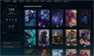 CONTA LOL PLATINA 4 - TODOS CAMPEÕES - VÁRIAS SKINS - League of Legends