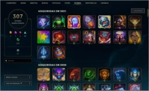 CONTA LOL PLATINA 4 - TODOS CAMPEÕES - VÁRIAS SKINS - League of Legends