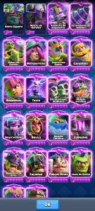Conta clash Royale com cartas no nível máximo