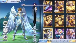 Conta do saint seiya awakening lv40 16 cavaleiro classe S SSA