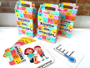 Baralho das Emoções com 18 Cartas e Caixinha - Artesanato e Personalizados