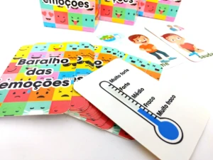 Baralho das Emoções com 18 Cartas e Caixinha - Artesanato e Personalizados