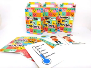 Baralho das Emoções com 18 Cartas e Caixinha - Artesanato e Personalizados