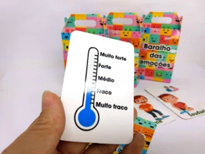 Baralho das Emoções com 18 Cartas e Caixinha - Artesanato e Personalizados