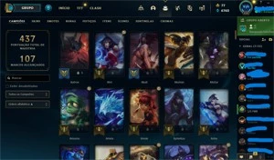 Vendo conta LOL 263 skins quase todos os champs +2500K GASTO - League of Legends