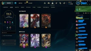 Vendo conta LOL 263 skins quase todos os champs +2500K GASTO - League of Legends