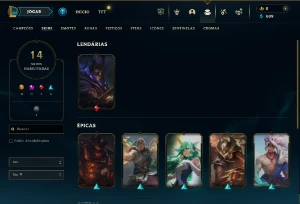 Esmeralda Iv 64,2% Win Rate + 12 Skins + 38 Campeões + Passe