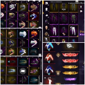 Conta Veterana 7 Anos | Angelical Azul (Masc/Fem) + Naruto - Free Fire