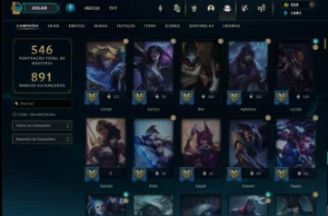 CONTA MESTRE 250PDL LEVEL 763 290 SKINS MAIN ADC - League of Legends LOL