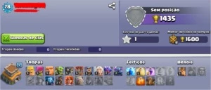 Conta Clash of Clans CV8 Praticamente Full + 1500 Gemas