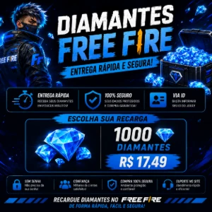 💎 1000 Diamantes Free Fire por R$ 17,49 | Entrega Rápida - Gift Cards