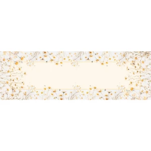 Caminho de Mesa 143x46cm - Flores e Borboletas - Artesanato e Personalizados