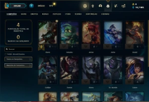 Conta ouro 2 com 20 Champs e 6 Fragmentos de skins - League of Legends LOL