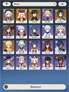 Conta Genshin Impact Ar 51 5*=klee,xiao,zhongli,qiqi,mona