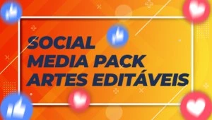 Social Media: Pack de Artes Abertas Editáveis para Designer