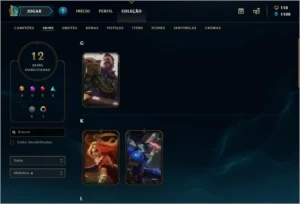 Conta LOL Platina 3 | 12 Skins | 48 Champs - League of Legends