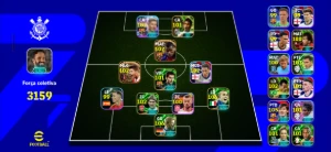 Conta efootball mobile, força 3159, vários Jogadores