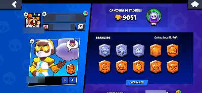 🏆 Conta Brawl Stars | 9K Troféus | 52 Brawlers | Diversas S