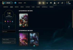 Conta sem elo - com skin vitoriosa - League of Legends LOL