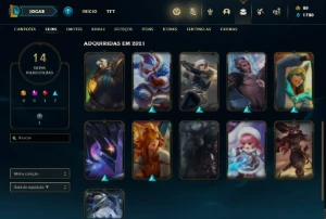 Conta sem elo - com skin vitoriosa - League of Legends LOL