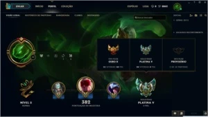 CONTA PLATINA V - FULL SKIN - League of Legends LOL