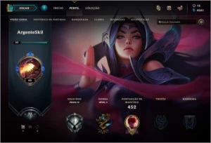 Conta League Of Legends (LOL) Prata IV/123 Campeões/52 skins