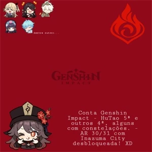 Account Genshin Impact HuTao AR 30/31 Server América