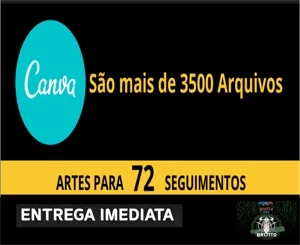 Artes Canvas para 72 Seguimentos (3.500 arq.) - Serviços Digitais