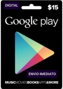 Descrição Gift card Google Playstore R$ 15 Reais - Gift Car - Outros
