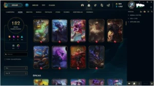 Conta LOL Plat 2 - 138 champs com várias skins boas! - League of Legends