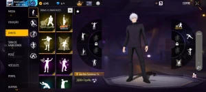 Conta ff com skins de jujutsu kaisen - Free Fire