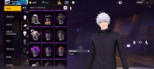 Conta ff com skins de jujutsu kaisen - Free Fire