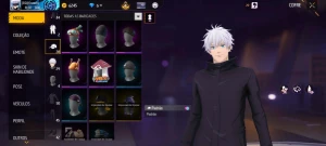 Conta ff com skins de jujutsu kaisen - Free Fire