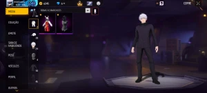 Conta ff com skins de jujutsu kaisen - Free Fire