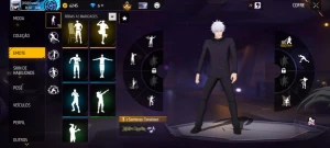 Conta ff com skins de jujutsu kaisen - Free Fire