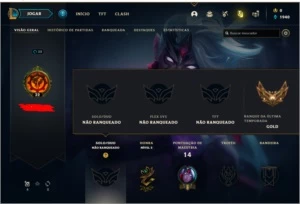 CONTA UNRANKED - EX GOLD - League of Legends LOL