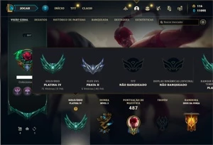 Conta Platina 4 com TODOS os champs e 144 Skins+ 800k de Lee - League of Legends LOL