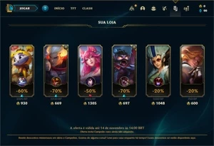 Conta ouro 4 com 24 Champs e 7 Skins - League of Legends LOL