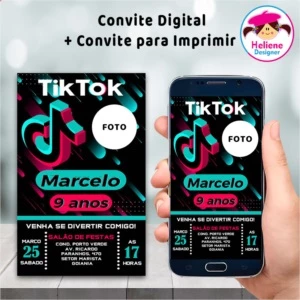 Convite Digital + Convite para Imprimir Festa Infantil - Serviços Digitais