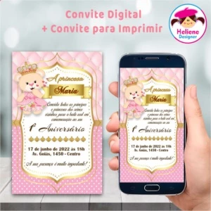 Convite Digital + Convite para Imprimir Festa Infantil - Serviços Digitais