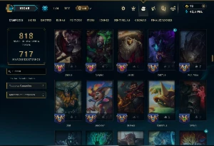 Unranked com TODOS os Champs e 245 Skins ( TOP / JG / SUP ) - League of Legends LOL