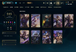 Unranked com TODOS os Champs e 245 Skins ( TOP / JG / SUP ) - League of Legends LOL
