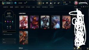 conta lol 60 skins , plat 1 mmr diamante - League of Legends