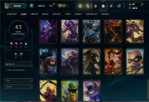 Unranked com 125 Champs e 43 Skins + Kayle Juiza - League of Legends LOL