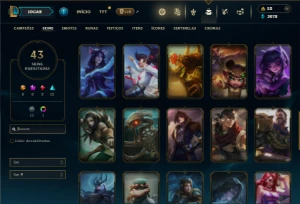 Unranked com 125 Champs e 43 Skins + Kayle Juiza - League of Legends LOL