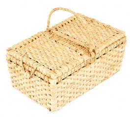 Cesta Piquenique - Palha Tecida - M - Artesanato e Personalizados